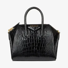纪梵希/Givenchy 女士 鳄鱼纹效果皮革迷你Antigona手袋 BB500JB0LK-001