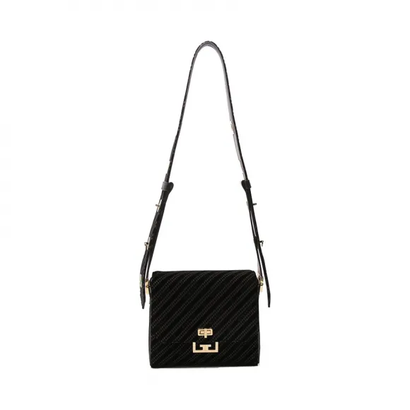 纪梵希/Givenchy 黑色 天鹅绒 女款 斜挎包 BB50BEB0P5001