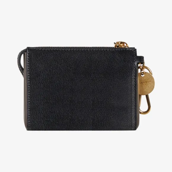 纪梵希/Givenchy 女士 双色皮革拉链零钱袋 BB602NB056-002