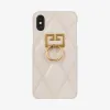 纪梵希/Givenchy 女士 菱形绗缝皮革Iphone XS / X手机保护壳 BB605PB08Z-680