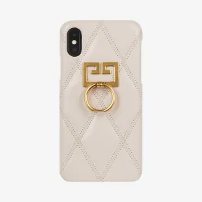 纪梵希/Givenchy 女士 菱形绗缝皮革Iphone XS / X手机保护壳 BB605PB08Z-680