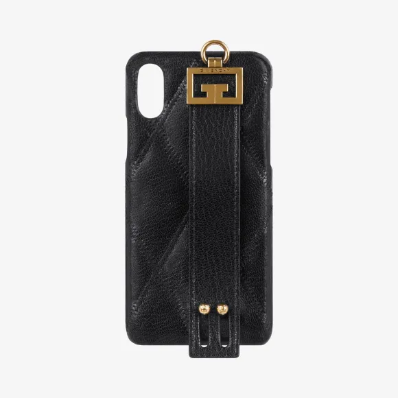 纪梵希/Givenchy 女士 菱形绗缝皮革iPhone XS / X手机保护壳 BB607FB08Z-001