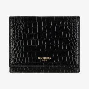 纪梵希/Givenchy 女士 鳄鱼纹效果皮革GV3三折皮夹 BB608UB0LK-001