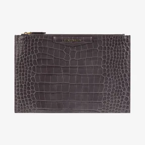 纪梵希/Givenchy 女士 中号Antigona鳄鱼纹效果皮革手拿包 BB609CB0LK-098