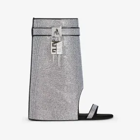 纪梵希/Givenchy 女士 Shark Lock 水钻缎面凉鞋 BE307TE1SR-040