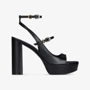 纪梵希/Givenchy 女士 Voyou 厚底皮革凉鞋 BE307VE1SS-001