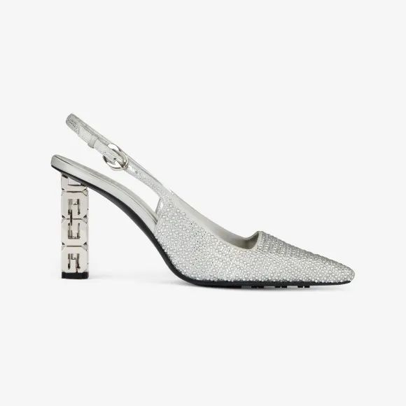 纪梵希/Givenchy 女士 G Cube 缎面露跟鞋 BE402ME1Q5-040