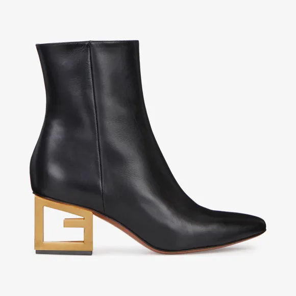 纪梵希/Givenchy 女士 皮革金色G鞋跟及裸靴 BE6016E0A1-001