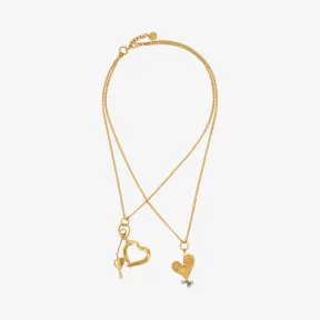 纪梵希/Givenchy 女士 双链心形吊坠项链 BF002GF003-711