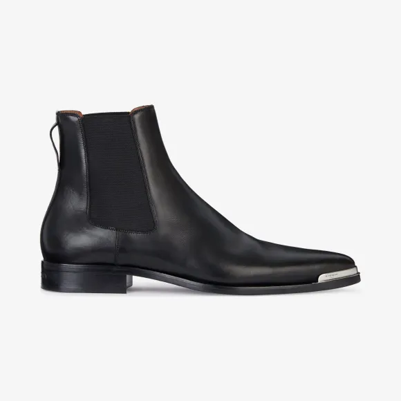 纪梵希/Givenchy 男士 金属鞋尖Dallas皮革切尔西靴 BH6016H0F6-001