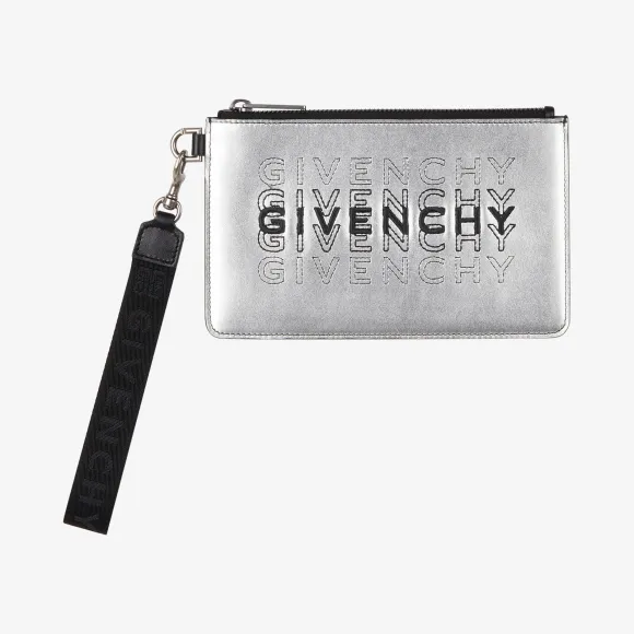 纪梵希/Givenchy 男士 金属质感腕带迷你拉链手拿包 BK603PK0LZ-040