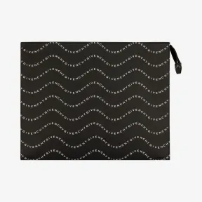 纪梵希/Givenchy 男士 波纹印花皮革接档手拿包 BK603QK0QZ-004