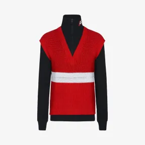 纪梵希/Givenchy 男士 拉链领拼接毛衣 BM904F4Y16-009