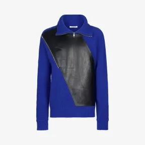 纪梵希/Givenchy 男士 镶嵌皮革面料毛衣 BM904L400P-405