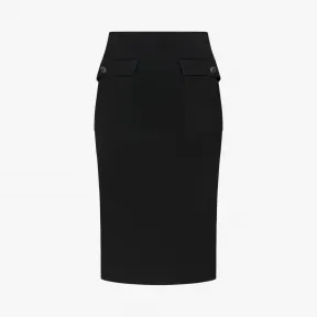 纪梵希/Givenchy 中长款后开衩针织铅笔裙 BW402P4Z1M-001