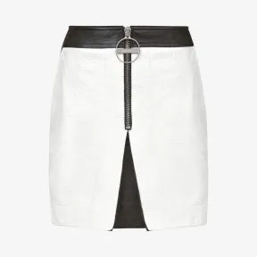 纪梵希/Givenchy 女士 双色皮革迷你裙 BW403U6055-116