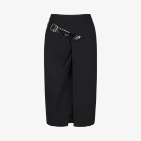 纪梵希/Givenchy 女士 中长款羊毛紧身裙 BW405Z10EG-001