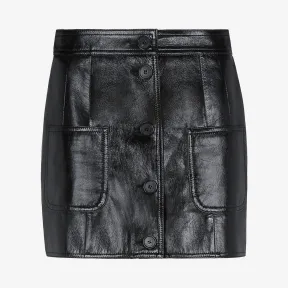 纪梵希/Givenchy 女士 闪亮皮革迷你裙 BW40B760E9-001