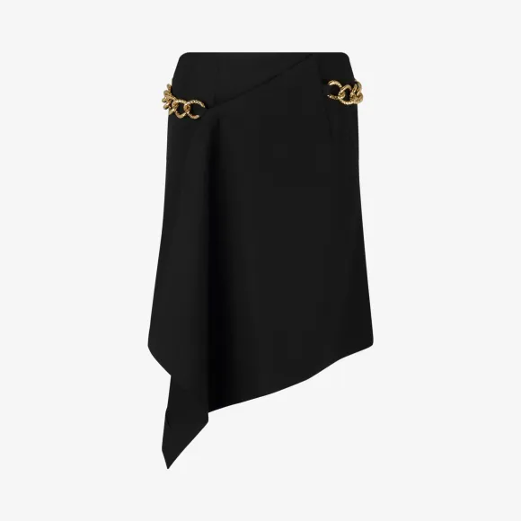 纪梵希/Givenchy 垂褶粒纹饰链迷你裙 BW40GJ-11BN-001