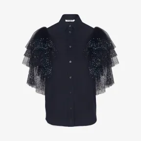 纪梵希/Givenchy 女士 刺绣袖上衣 BW608110JX-001