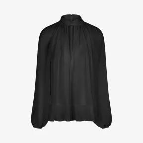 纪梵希/Givenchy 女士 悬领真丝上衣 BW60G210R4-001