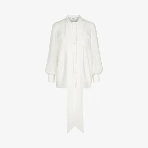 纪梵希/Givenchy 女士 领巾领真丝上衣 BW60GR1206-130