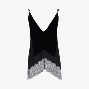 纪梵希/Givenchy 女士 真丝、丝绒和蕾丝内衣式上衣 BW60JP11KH-001