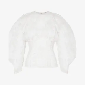 纪梵希/Givenchy 女士 超大衣袖蕾丝上衣 BW60JX2087-130