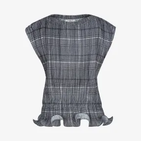 纪梵希/Givenchy 女士 格纹褶裥上衣 BW60KF12GG-108