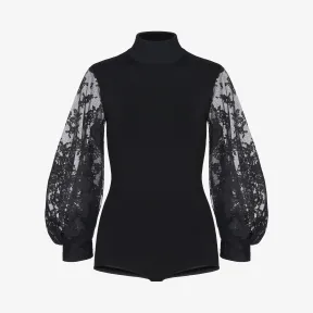 纪梵希/Givenchy 女士 蕾丝衣袖紧身衣 BW60KU4Z5U-001