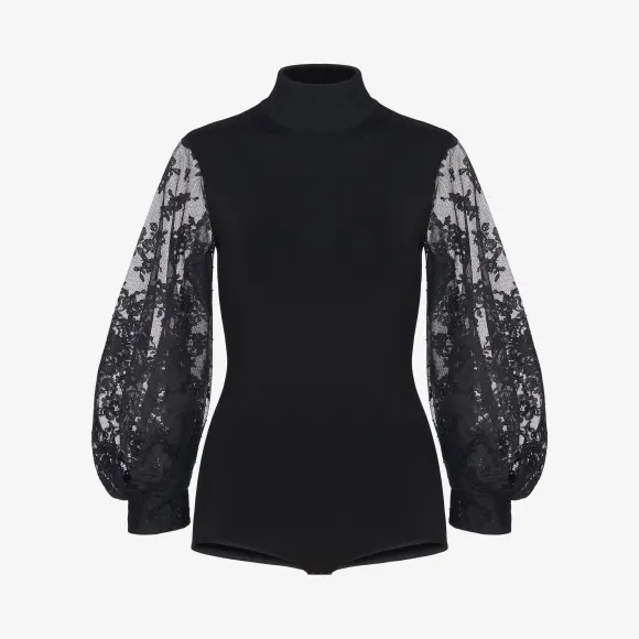 纪梵希/Givenchy 女士 蕾丝衣袖紧身衣 BW60KU4Z5U-001