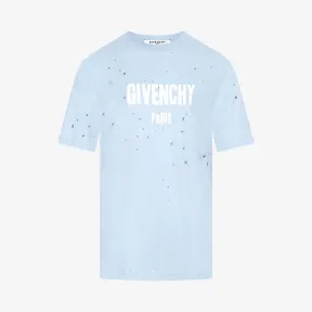 纪梵希/Givenchy PARIS超大破洞T恤 BW700D3015-453