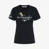 纪梵希/Givenchy 女士 花卉印花刺绣修身T恤 BW705Z3Z2P-001