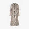 纪梵希/Givenchy 女士 蟒蛇纹效果皮革长款大衣 BWC05N60N9-067