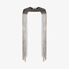 纪梵希/Givenchy 女士 饰流苏水晶刺绣迷你斗篷 BWZ01410F4-001