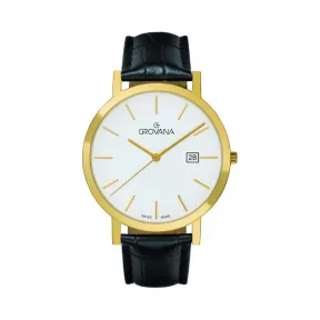 金韵娜/Grovana Regular Collection 系列 42 mm  镀金 石英机芯 男表 1230.1913