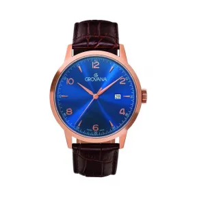 金韵娜/Grovana Special Offer 系列 42 mm  镀玫瑰金 石英机芯 男表 2100.1565
