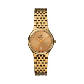 金韵娜/Grovana Regular Collection 系列 28 mm  镀金 石英机芯 女表 5013.1111