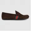 古驰/Gucci 织带装饰绒面真皮驾车鞋 407411 CMAK0 2160