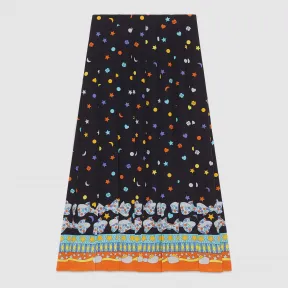 古驰/Gucci 蝴蝶结印花真丝百褶裙 421707 ZHP27 1061