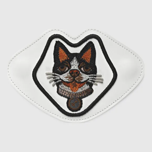 古驰/Gucci Ace女士系列饰波士顿梗犬Bosco贴饰 505925 A9L00 9000