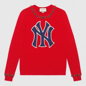 古驰/Gucci NY Yankees™贴饰女士毛衣 543447 X937B 6527