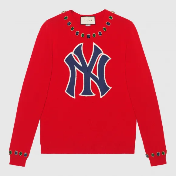 古驰/Gucci NY Yankees™贴饰女士毛衣 543447 X937B 6527