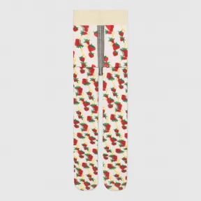 古驰/Gucci Gucci草莓和马衔扣印花连裤袜 564138 3GC85 9888