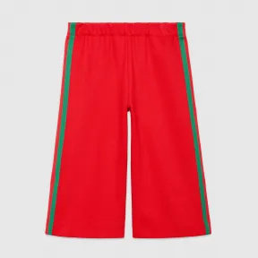 古驰/Gucci 儿童条纹织带慢跑长裤 571378 XJBEC 6445