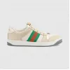 古驰/Gucci Screener系列女士皮革运动鞋 577684-9PYQ0-9116