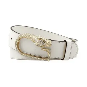 古驰/Gucci 开箱 - Gucci 水晶细节徽标搭扣腰带，品牌尺寸 90 厘米 589026-AP0IO-9067