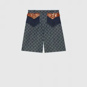 古驰/Gucci GG Denim系列短裤 652661-XDBLL-4266