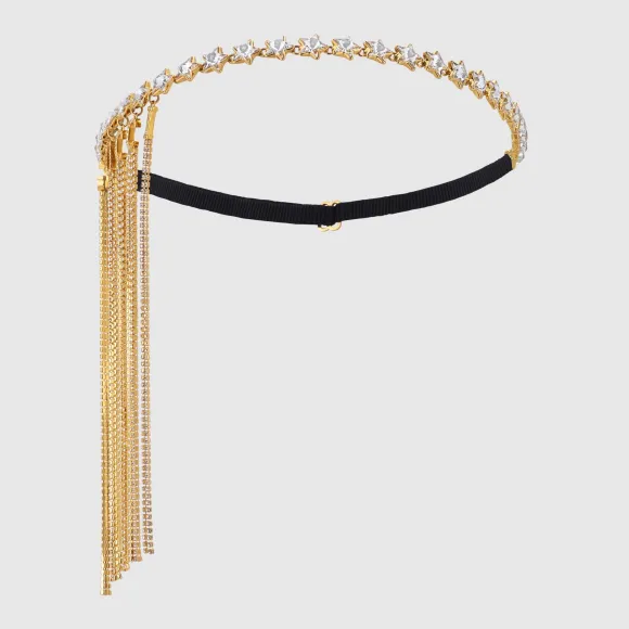 古驰/Gucci 带有流苏和 Gucci 字体的头饰 675269-J4N78-8525