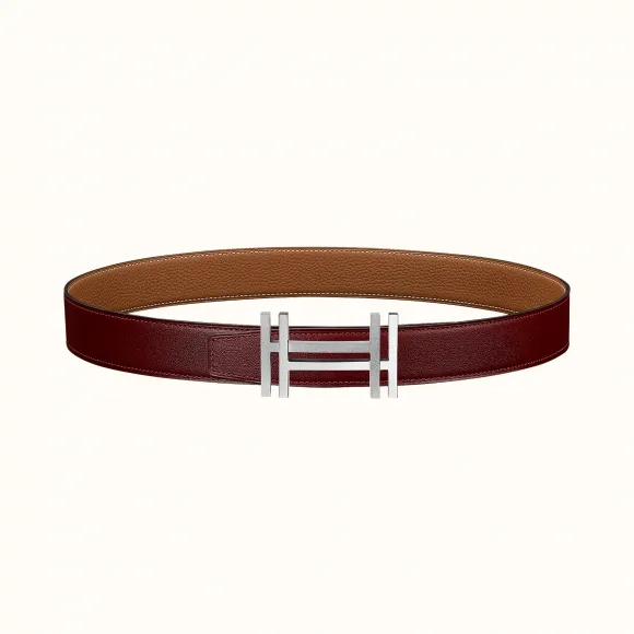 爱马仕/Hermes 方块H皮带扣&双面皮腰带32毫米 H066050CK05-H073967CAAX095